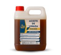 Aceite de Linaza COCIDO | 100% Ecológico | Nutrición | Protección (5 Litros) BRICOSALVAJE PREMIUM