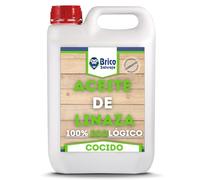 Aceite de Linaza para la Madera COCIDO | Ladrillo, Terrazo, Teja | Nutrición | Ecológico (5 Litros)