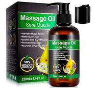 Aceite de Masaje, 250ml Massage Oil para Calmar, Calentar y Relajar, para Masajes en Musculos, Espalda, Hombro, Pies, Rodilla, Contracturas