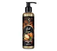 Aceite de Masaje Argán Dorado 200 ml - Aceite de Almendras - Aceite de Semilla de Uva - Aceite de Semilla de Melocotón - Aceite de Jojoba - Aceite de Argán - Aceites para el Cuidado de la Piel