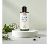 Aceite de Masaje Bálsamo de Caballo con 25 Extractos Herbales - Árnica, Castaño, Consuelda & Lavanda - Con Aceite de Almendra & Girasol - 200 ml