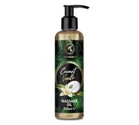 Aceite de Masaje Coco Vainilla 200 ml - Aceite de Almendras - Aceite de Semilla de Uva - Aceite de Jojoba - Aceite de Semilla de Melocotón - Aceites para el Cuidado de la Piel - Cuidado del Cuerpo