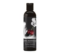 Aceite de masaje comestible Earthly Body, sabor cereza - 8 oz. - Aceite de semilla de cáñamo, almendra, semilla de uva, albaricoque y vitamina E - Vegano y libre de crueldad