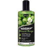 JOYDIVISION WARMup aceite de masaje manzana verde 150 ml | Líquido de masaje corporal efecto de calor | Aceite de masaje con olor y sabor a manzana | Aceite de masaje para parejas