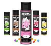 Aceite de Masaje efecto Calor Con Sabores100ml Gel Lubricante Comestible para Parejas Para Calentar, Relajar y Masajear Aceite Lubricante íntimo y gel de masaje (Chicle)