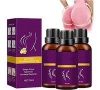 Aceite de masaje para levantamiento de cadera, aceite esencial para mejorar los glúteos para mujeres, aceite de mejora de glúteos, aceite esencial de levantamiento de glúteos, aceite esencial de masaje de elevación de cadera natural (3 unidades)