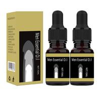 Aceite de masaje potente para penes grandes masculinos, aceite de masaje para erecciones duraderas, aumento de grosor y retardo para agrandar el pene más rápido y aumentar la potencia (10ML,2PC)