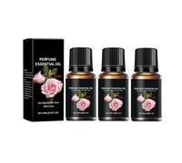 Aceite De Masaje Rosas Puras For Aliviar El Cuello Y Los Hombros, Nutrir Cuerpo Cabello, Fragancia Duradera, Aromaterapia E Hidratación La Piel(3PCS)