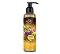 Aceite de Masaje Sensual Frutas Tropicales 200 ml - Aceite de Masaje con Aceite de Almendras - Aceite de Masaje - Cosméticos Naturales con Delicioso Aroma - Aceite de Masaje y Relajación