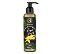 Aceite de Masaje Vainilla Dulce 200ml - Aceite Corporal con Aceites de Semilla de Uva - Jojoba - Almendra - Aceites de Melocotón - Aceite Corporal - Aceite de Relajación