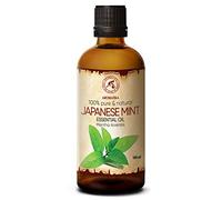 Aceite de Menta Japonesa 100ml - Mentha Arvensis - Aceite de Menta 100% Puro y Natural para Aromaterapia - Sauna - Difusor de Aroma - Lámpara de Fragancia - Mejor para Belleza Cuerpo