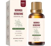 Aceite de moringa y berberina, aceite con extracto natural calmante, sérum corporal ligero y no graso para masajes, fórmula de rápida absorción que no deja sensación grasa