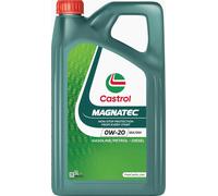 CASTROL Aceite de motor 0W-20 Magnatec ACEA C5 ACEA C6 GSX/DSX 5L Compatible con NISSAN Qashqai II J11, J11, VOLVO V40 Hatchback 525, 526, MAZDA 6 Familiar GJ, GL