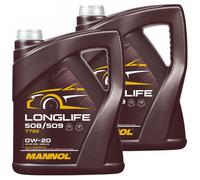 Aceite de Motor 2x 5 Litro 0W-20 Mannol Longlife Ll Api Sp VW 508 00 509 00 GM