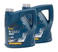 Aceite de Motor 4-Takt Tractores Segadora Césped Agro SAE 30 Mannol Api Sg 2x 4