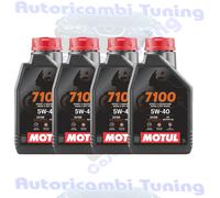 Aceite De Motor 5W-40 4T 7100 Sintético Motul 104086 Moto Scooter ATV