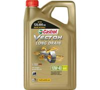 CASTROL Aceite de motor 10W-40 Vecton Aceite completamente sintético Aceite para motor ACEA E11 API CJ-4 Long Drain E6/E9 5L