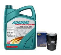 Aceite de Motor Kit 10W-40 Addinol 5Litro + Filtro Sm 107/1 para Mercedes 190