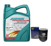 Aceite de Motor Kit 10W-40 Addinol 5Litro + Filtro Sm 108 para Audi Seat VW