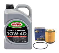 Aceite de Motor Kit 10W-40 Meguin 5Litro + Filtro Sh 4784 P para Opel Vectra B G