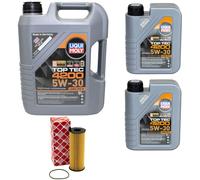 Aceite de Motor Kit 4200 5W-30 Liqui Moly 7Litro + Filtro para Audi A4 A5 Q5 2.7