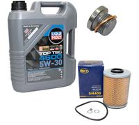 Aceite de Motor Kit 5W-30 5Litro + Filtro Sh 409 + Tornillo para BMW 3er Z3 3.2