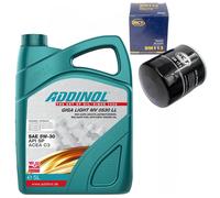Aceite de Motor Kit 5W-30 Addinol 5Litro + Filtro Sm 113 para Fiat Lancia Skoda