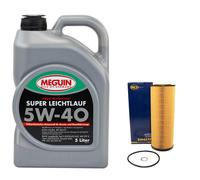 Aceite de Motor Kit 5W-40 Meguin 5Litro + Filtro Sh 421 P para VW Passat 2.5Tdi