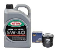 Aceite de Motor Kit 5W-40 Meguin 5Litro + Filtro Sm 110 para Ford Saab Skoda