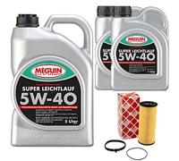 Aceite de Motor Kit 5W-40 Sintético Meguin 7Litro + Filtro para Audi A5 A7 A6 VW