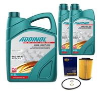 Aceite de Motor Kit Addinol 0W-30 Giga Luz 7Litro + Filtro para Kia Cee ´ D 2.0
