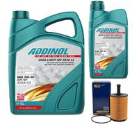 Aceite de Motor Kit Addinol 5W-30 Mv 0530 Ll 6 Litro + Filtro para Audi Tt VW