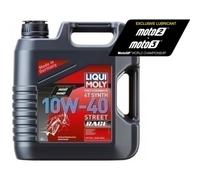 Aceite de motor liqui moly sintetico 4t 10w-40 street race-garrafa 4l para moto