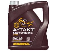 MANNOL Aceite De Moto SAE 5W-40, API SP, JASO MA, JASO MA2, 5x4