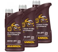 Aceite de Motor Motocicleta 4-Takt SAE 20W-50 Mannol HD Api Sl 3 Litro Quad