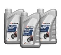 Aceite de Motor para Moto 4 Tiempos ProFusion 10W-40 Pack de 3 x 1L = 3L - Semisintético para Gasolina y Diésel - Máxima Protección, Antidesgaste y Anticorrosión - API SL/SJ, JASO MA/MA2