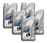 Aceite de Motor para Moto 4 Tiempos ProFusion 10W-40 Pack de 5 x 1L = 5L - Semisintético para Gasolina y Diésel - Máxima Protección, Antidesgaste y Anticorrosión - API SL/SJ, JASO MA/MA2