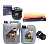 Aceite de Motor Set Filtros 5W-30 6Litro + Tapón Drenaje para Volvo S40 i . 1.8