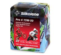 Aceite de motor Silkolene Pro 4 15W50 envase de 4 Litros