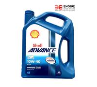 Aceite De Motor Sintético Shell Advance 4T AX7 10W40 Para Motocicleta - 4L