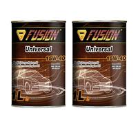 Aceite de Motor Universal 15W-40 ProFusion Pack de 2 x 1L = 2L - Aceite Mineral para Gasolina y Diésel - Alta Protección Antidesgaste, Anticorrosión y Baja Volatilidad - API SG/CD