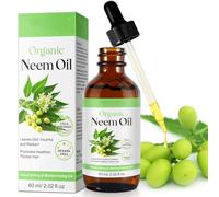 Aceite de neem orgánico para la piel, aceite de neem natural 100% puro prensado en frío, para el aceite relajante natural de la piel, nutre la pie-l y el cabello, reduce las líneas finas (1PC)