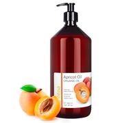 Aceite de Nuez de Albaricoque, Piel y Cabello, Prensado en Frío, Ecológico, 100% Puro. Aceite Facial y Corporal, Vegano con Certificado BIO 1000 ml