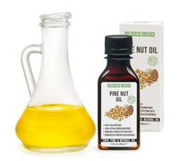 Aceite de nuez de pino siberiano 3.4 fl.oz / 100ml crudo extra virgen sin refinar, primer prensado en frío de piñones recolectados en el medio silvestre