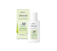 Aceite de oliva líquido facial con SPF50+ de Medipharma Cosmetics I Fórmula ultraligera I Protección diaria contra los rayos UV I Protección contra arrugas y envejecimiento prematuro de la piel I 50