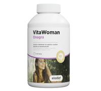 Aceite de Onagra 10% GLA - 450 Perlas [5 Meses] Con Vitamina E - Salud Hormonal Mujer y Bienestar en la Menstruación | Eladiet VitaWoman