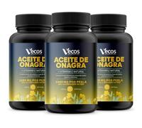 Aceite de Onagra 1000mg con 10% GLA prensado en frio y enriquecido con Vitamina E Natural - Alivia síntomas de la Menopausia - Sin Gluten ni azúcares añadidos (360 Cápsulas (3 Botes))