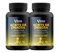 Aceite de Onagra 1000mg con 10% GLA prensado en frio y enriquecido con Vitamina E Natural - Alivia síntomas de la Menopausia - Sin Gluten ni azúcares añadidos - 120 Perlas