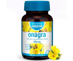 Aceite de onagra 500 mg, 10% GLA, 120 cápsulas, DietMed | Ácido gamma-linolénico - Vitamina E - 500 mg - 120 cápsulas - Fórmula en perlas