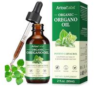 Aceite de Orégano 60ml, Orgánico Aceite de Oregano con Carvacol, Aceite Esencial de Orégano Líquido Oil of Oregano con Aceite de Oliva Virgen, Sin Aditivos, 100% Natural